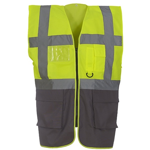 Kamizelka Robocza Odblaskowa YK801 - Hi-Vis Yellow & Grey