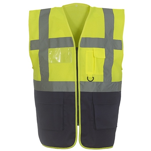 Kamizelka Robocza Odblaskowa YK801 - Hi-Vis Yellow & Navy