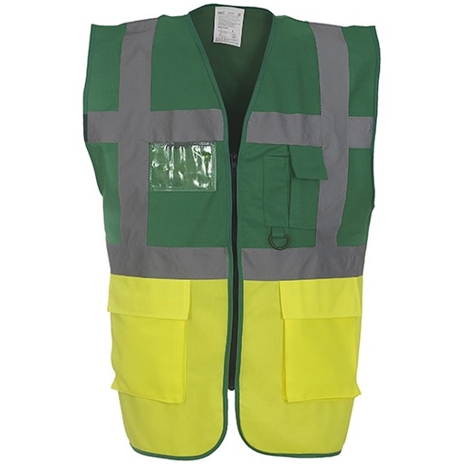 Kamizelka Robocza Odblaskowa YK801 - Paramedic Green & Hi-Vis Yellow