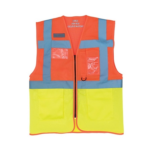 Kamizelka ostrzegawcza siatkowa YK820 - Hi-Vis Orange & Hi-Vis Yellow
