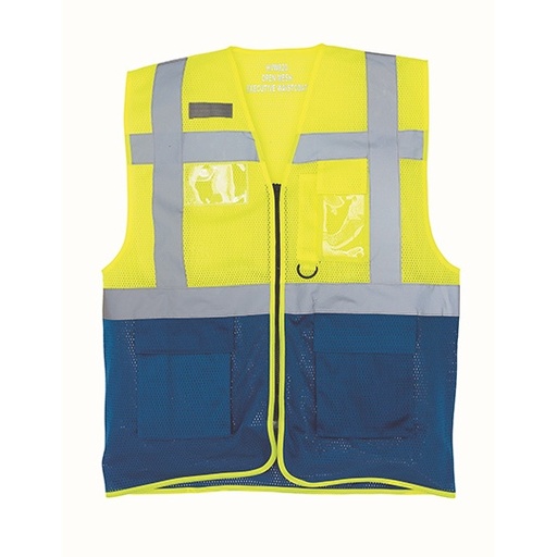 Kamizelka Ostrzegawcza Siatkowa YK820 - Hi-Vis Yellow & Royal Blue