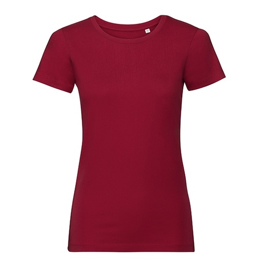 T-shirt Damski Slim Fit Bawelna Organiczna Z108F - Classic Red