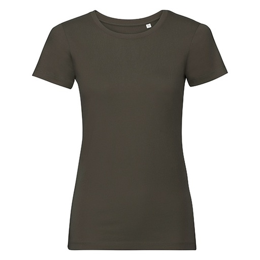 T-shirt Damski Slim Fit Bawelna Organiczna Z108F - Dark Olive
