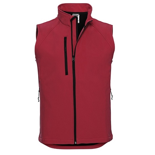 Bezrękawnik Męski Softshell Wiatroszczelny Z141 - Classic Red