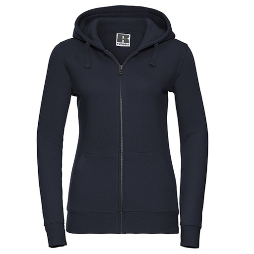 Bluza Damska Slim Czesana Bawełna Z Kapturem Z266F - French Navy
