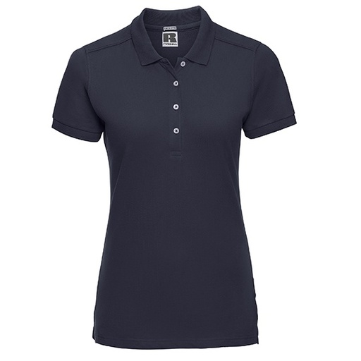 Koszulka Polo Damska Dopasowana Elastyczna Bawelna Z566F - French Navy