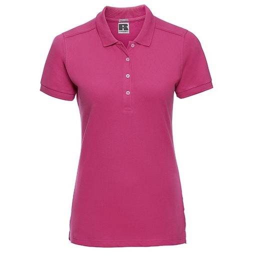 Koszulka Polo Damska Dopasowana Elastyczna Bawelna Z566F - Fuchsia