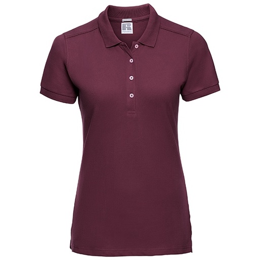 Koszulka Polo Damska Dopasowana Elastyczna Bawełna Z566F - Burgundy