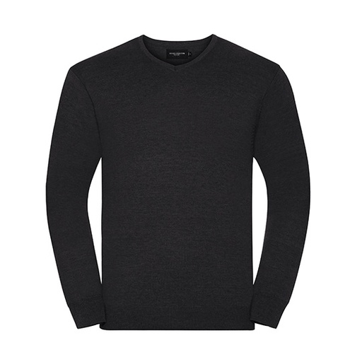 Męski sweter z dekoltem w serek Z710 - Charcoal Marl