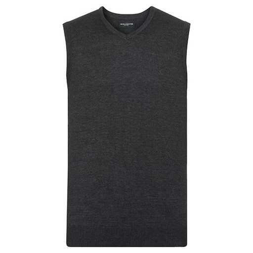 Męski bezrękawnik V-neck Z716 - Charcoal Marl