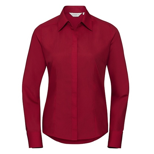 Koszula Damska Slim Popelina Z924F - Classic Red