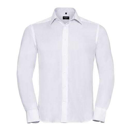 Męska koszula slim z długim rękawem Z958 - White