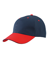 Czapka 5-panelowa Bawelniana MB6526 - Navy & Red
