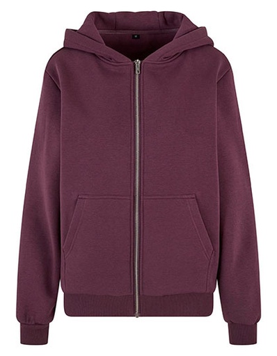 Damska bluza z kapturem na zamek BY290 - Plum Purple