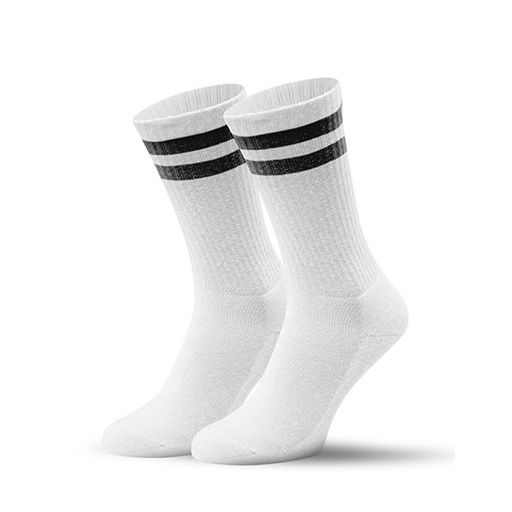 Skarpety Tenisowe Bawelniane Oddychajace MRS5004 - White & Black