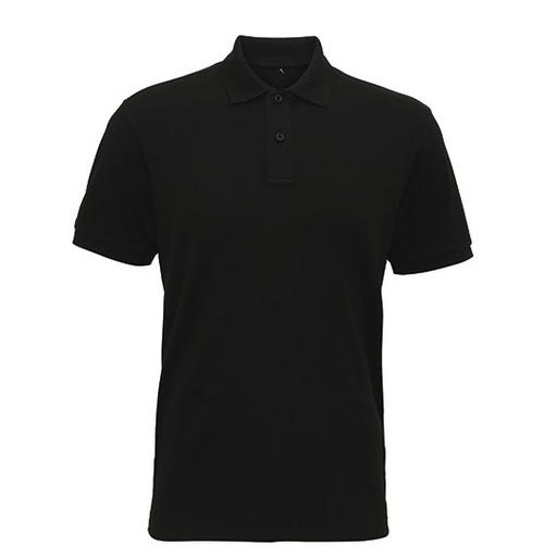Męskie gładkie polo AQ005 - Black
