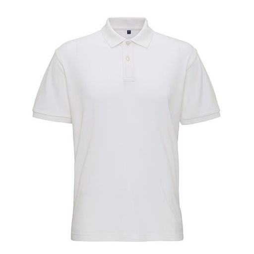 Męskie gładkie polo krótkie rękaw AQ005 - White