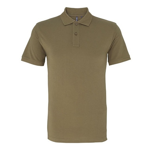 Męskie klasyczne polo z krótkim rękawem AQ010 - Khaki