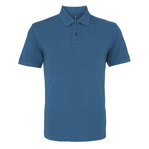 Polo klasyczne męskie AQ010 - Teal Heather