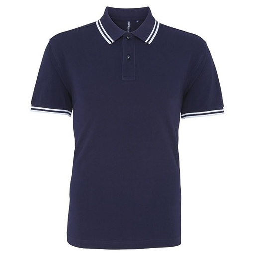 Męskie klasyczne polo AQ011 - Navy & White