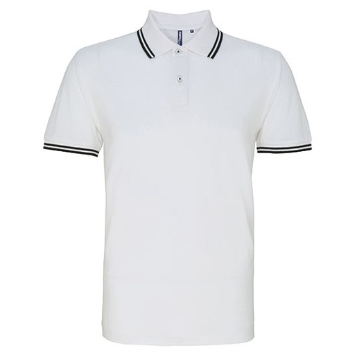 Męskie klasyczne polo AQ011 - White & Black