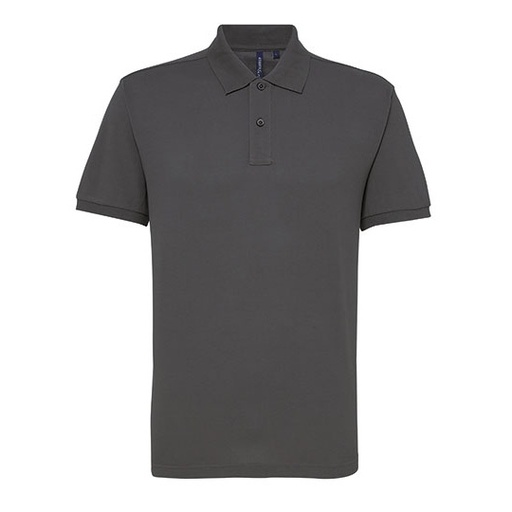 Męskie polo z mieszanki bawełny AQ015 - Charcoal