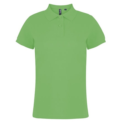 Damskie polo klasyczne z przedłużonym tyłem AQ020 - Lime