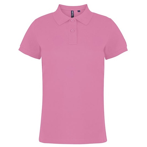 Polo Damskie Dopasowane Bawełniane AQ020 - Pink Carnation