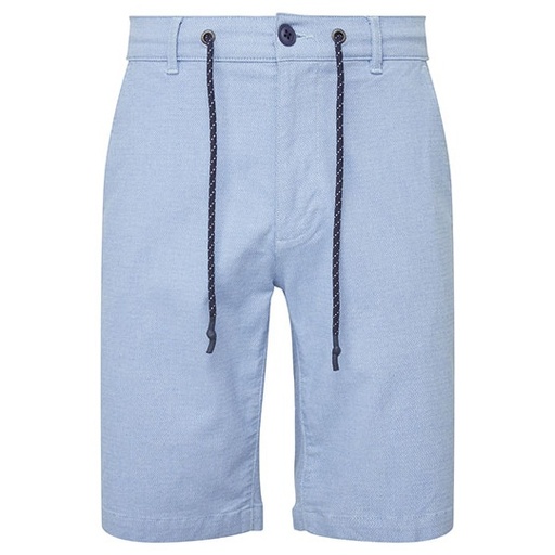 Męskie szorty chino z troczkiem AQ057 - Blue
