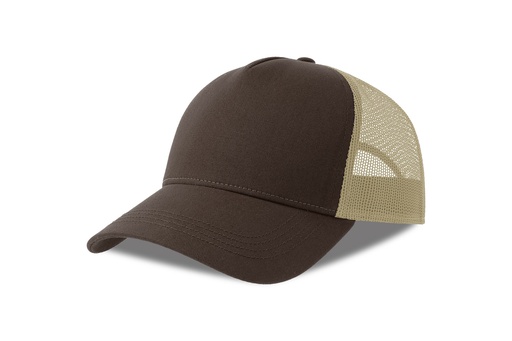Czapka z Daszkiem Trucker Bawełna Organiczna Recykling Poliester AT535 - Brown & Stone