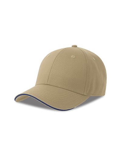 [AT6000-1000400520] Czapka Z Daszkiem Kontrastowy Brzeg AT6000 - Khaki & Navy