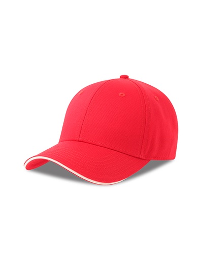 Czapka Z Daszkiem Kontrastowy Brzeg AT6000 - Red
