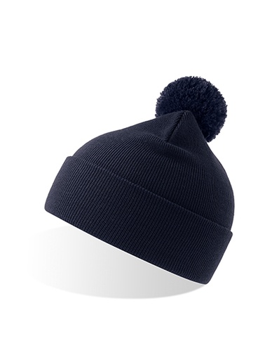 Czapka beanie z pomponem AT811 - Navy