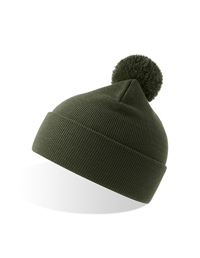 [AT811-1000400576] Czapka beanie z pomponem AT811 - Olive