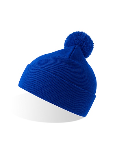 [AT811-1000400578] Czapka beanie z pomponem i mankietem AT811 - Royal