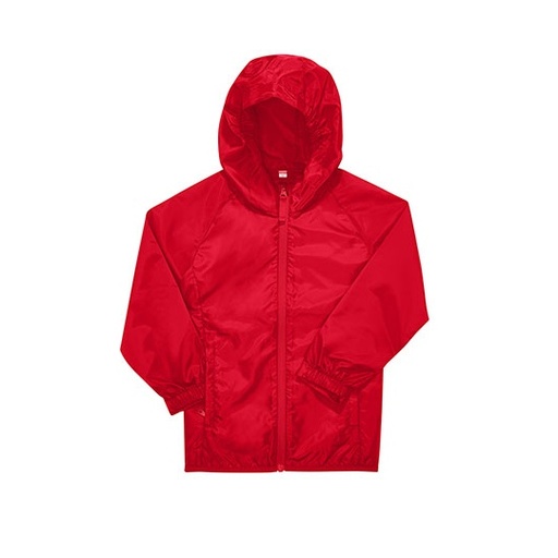 Kurtka przeciwwiatrowa dziecieca z kapturem BCJK001 - Red