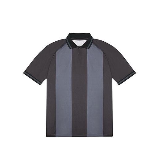 Koszulka polo sportowa z krótkim rękawem BCPG001 - Black & Dark Grey (Solid)