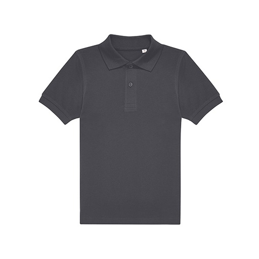 Dziecięca koszulka polo z krótkim rękawem BCPK001 - Dark Grey (Solid)