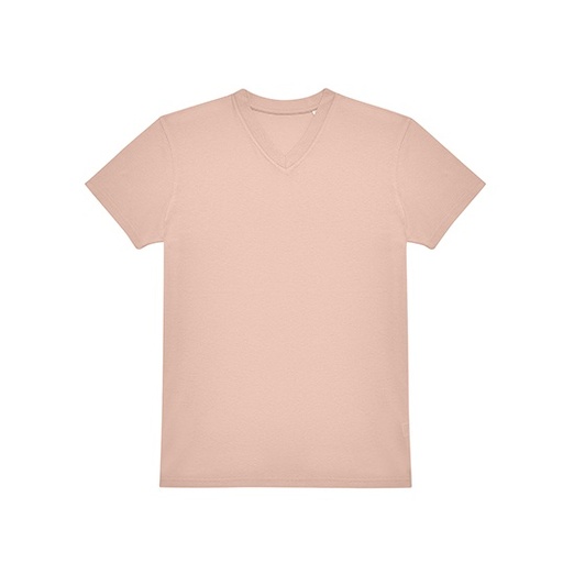 T-shirt Męski Klasyczny V-neck Bawełna Dekatyzowana BCTU008 - Soft Rose