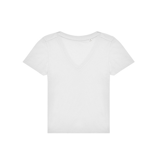 Damski T-shirt V-neck BCTW001 - White