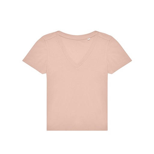 Damski T-shirt V-neck BCTW001 - Soft Rose