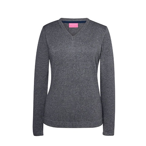 Damski sweter z dekoltem w serek BR2307 - Charcoal