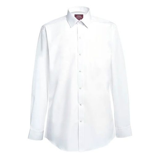 Męska koszula klasyczna z długim rękawem BR4565 - White