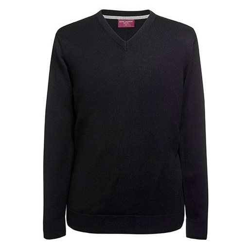 Sweter męski z dekoltem w serek BR7818 - Black