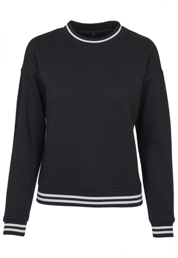 Bluza Damska Oversize Mieszanka Bawełny Poliestru BY105 - Black & White