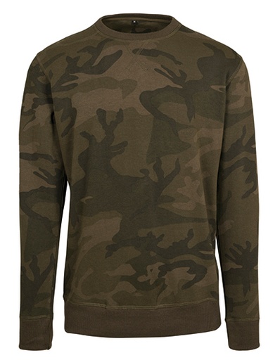 Bluza dresowa camouflage BY110 - Olive Camo