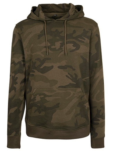 Bluza z kapturem oversize BY111 - Olive Camo