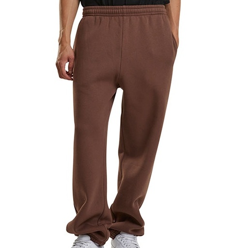 Spodnie Dresowe Luzne Bawelniano Poliestrowe BY286 - Chocolate Brown