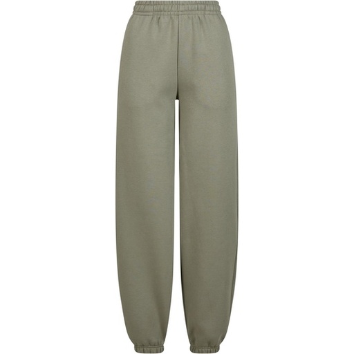 Spodnie Dresowe Damskie Luzne Bawelniane Puszyste BY291 - Pale Olive
