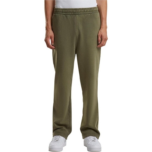 Spodnie Dresowe Luźne Proste Vintage BY296 - Warm Khaki